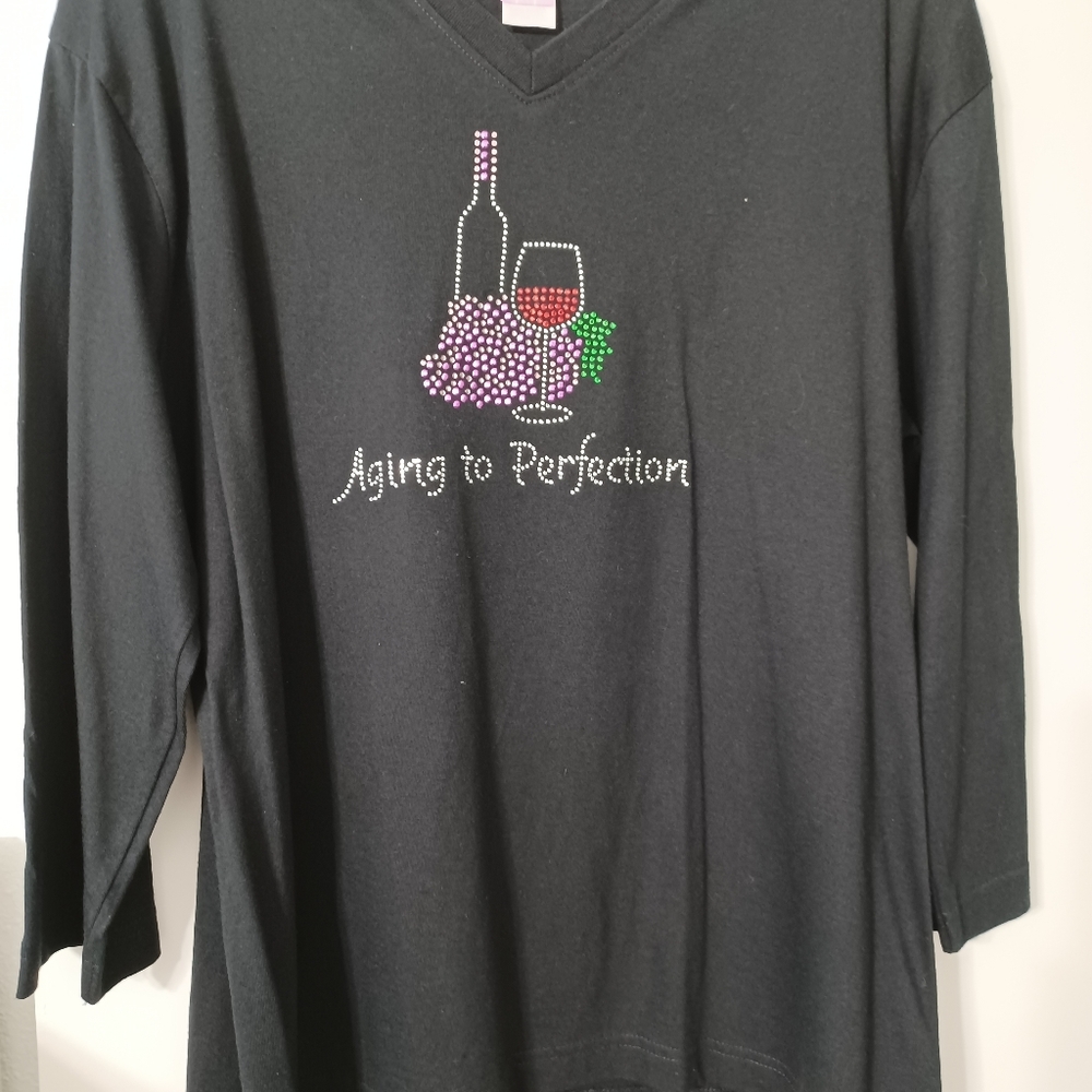 LAT XL wine t-shirt black